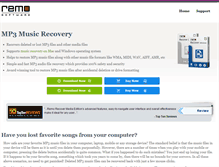 Tablet Screenshot of mp3musicrecovery.com